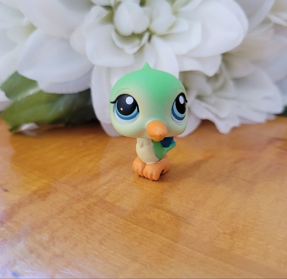 Littlest Pet Shop LPS #208 Green Hummingbird Bird Blue Eyes 2005 C - Picture 2 of 10